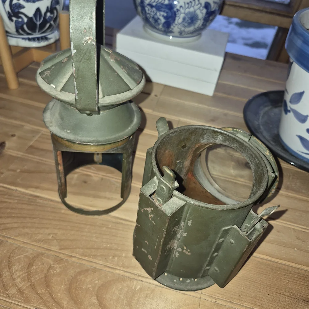 Vintage 1950's Military Green Oil Railroad Lantern